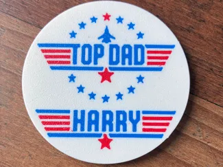TOP "GUN" DAD untersetzer "anpassbar"