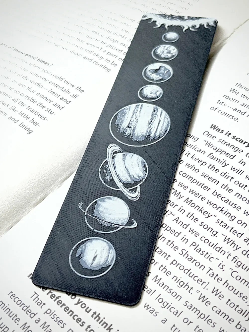 Solar System Bookmark Design Solarsystem bookmark - only two colours - Free 3D Print Model - MakerWorld