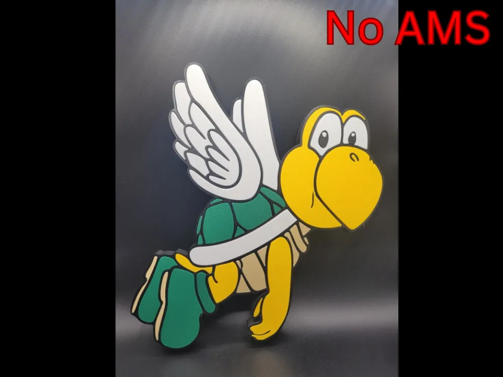 Super Mario Flying Turtle Wall Art ( No AMS ) by Galactic Creations 3D ...