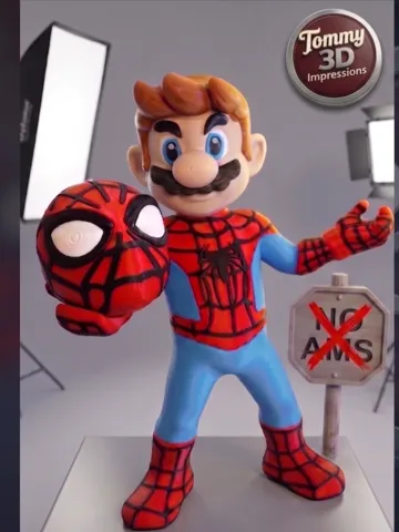 Accesorio para impresora 3D: SPIDEY MARIO FAN ART NO AMS — vista de referencia 2