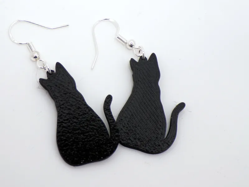 Shadow Cat Earrings