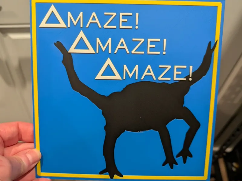 AMAZE! AMAZE! AMAZE! – Rocky Silhouette HueForge