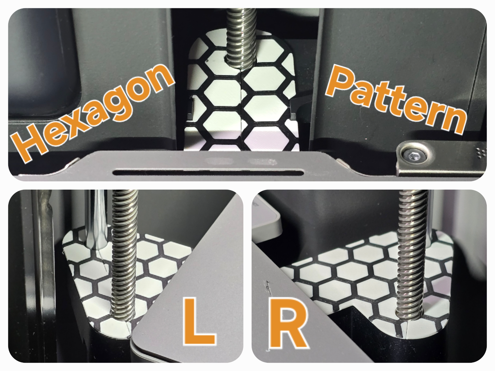 P2S/X2D Z-Axis Dust Cover Hexagon Pattern
