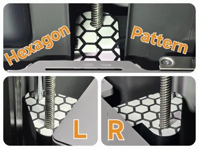 P2S/X2D Z-Axis Dust Cover Hexagon Pattern