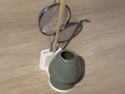 Matcha Stand for Whisk (Holder), Spoon and Sieve