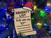 Naughty list ornament