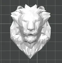 Tête de lion low poly — photo 4