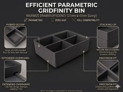 Parametric Gridfinity: Flush, Flared and Oversize