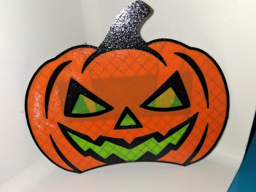 Jack-o'-Lantern Badge Topper for Tesla Model 3 3D model