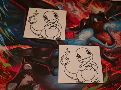 Charmander Coloring Plate