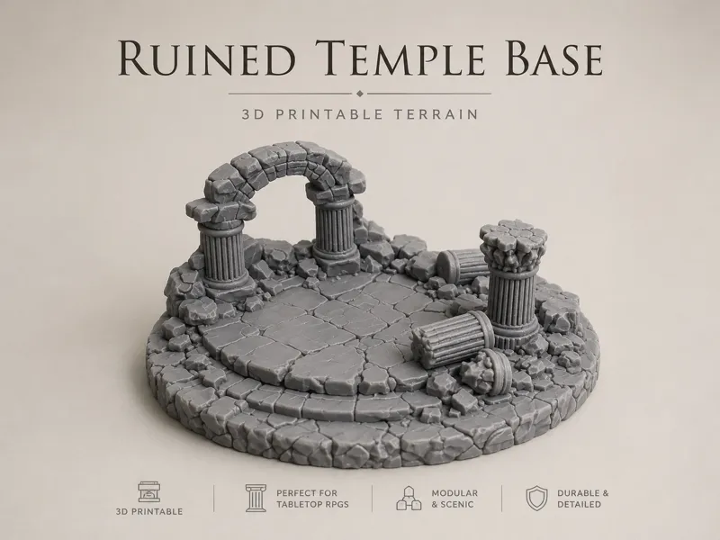 Base Tempio in Rovina – Diorama Stampabile