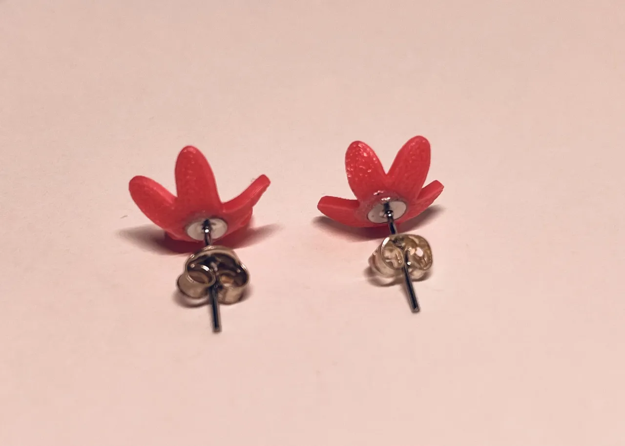Pendientes flor view 3