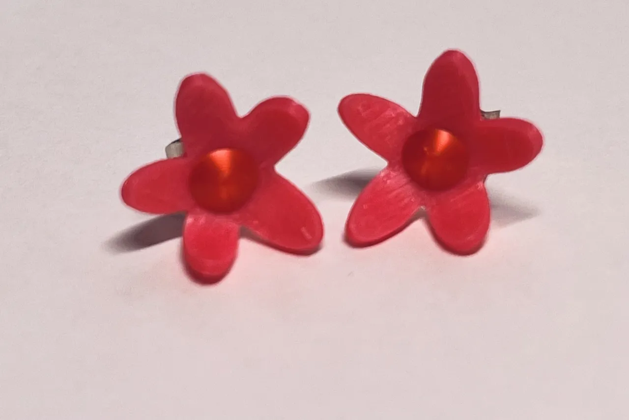 Pendientes flor view 2