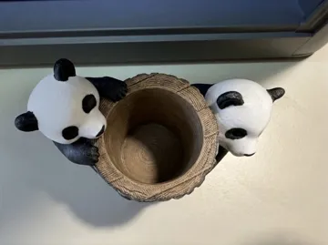 Organizador: Cute Panda Tree Trunk Pen Holder & Desk Organizer. — vista de referencia 3