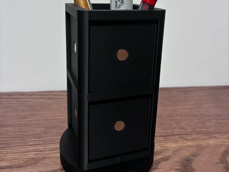 50mm Overseas Photo Magnet Pen Cup Display  
