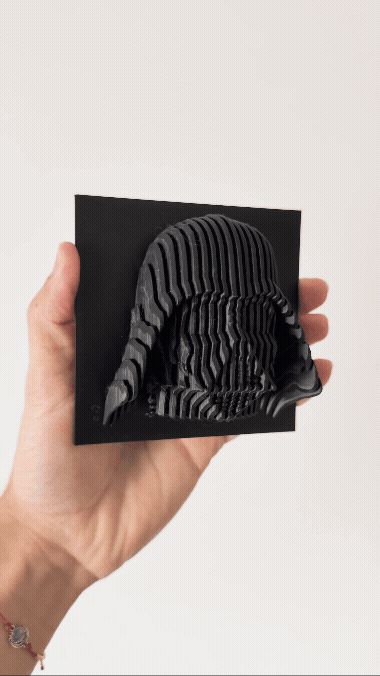 Layered Little Darth Vader Helmet