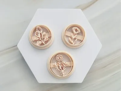 Flower Polymer Clay Stamps / Cutters