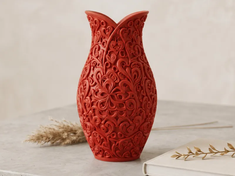 Ornate Embossed Vase
