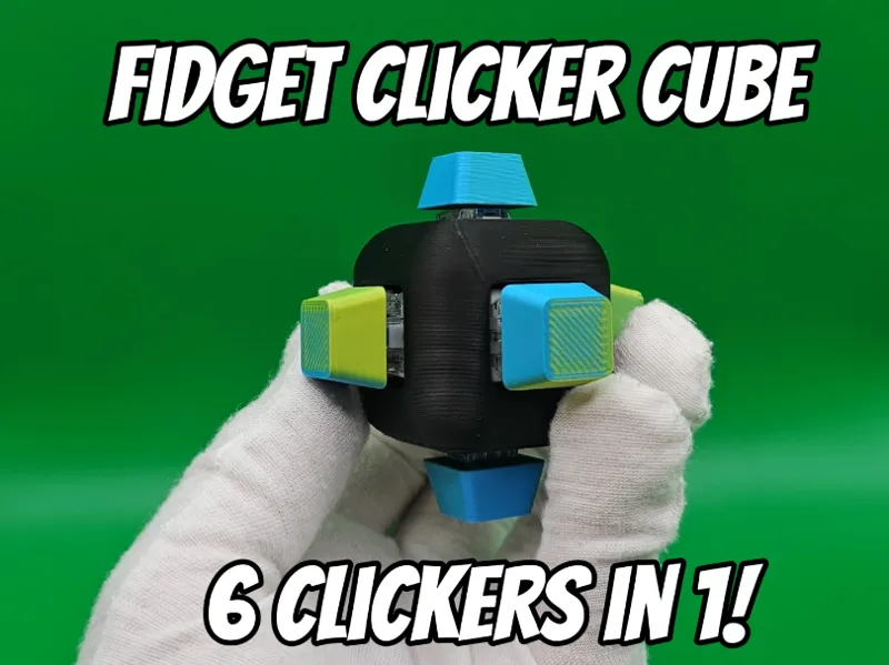 Cube Fidget Clicker - 6 Clickers In 1