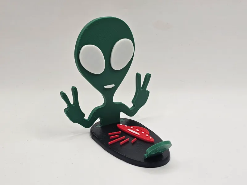 ALIEN/UFO DECOR AND PHONE STAND (1 HOUR PRINT)