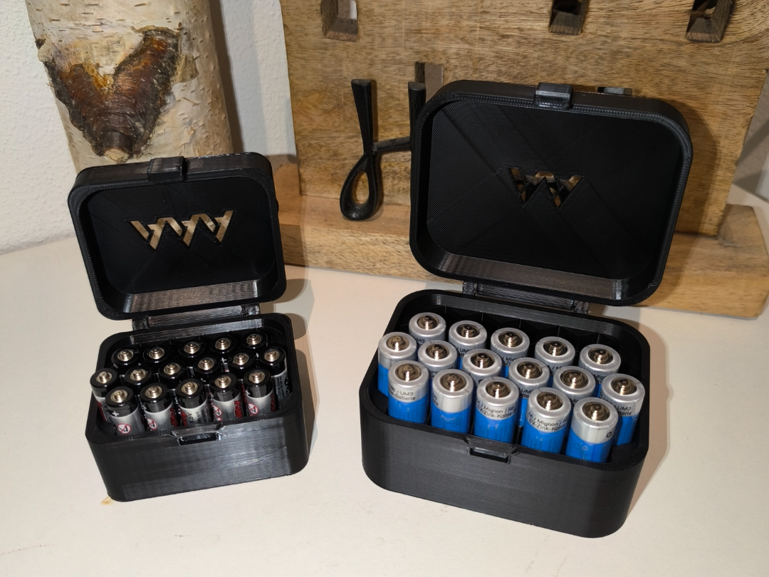 HivePack‑Style Battery Box Hinge–AA/AAA Batterie