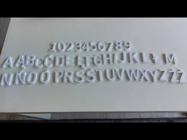 Polish Alphabet with numbers for kids