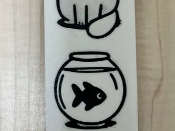 Cat & Fish Bowl Bookmark