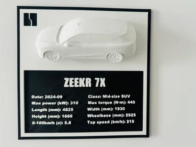 ZEEKR 7X Wall Decor