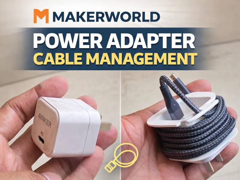 Power adapter cable mamagment