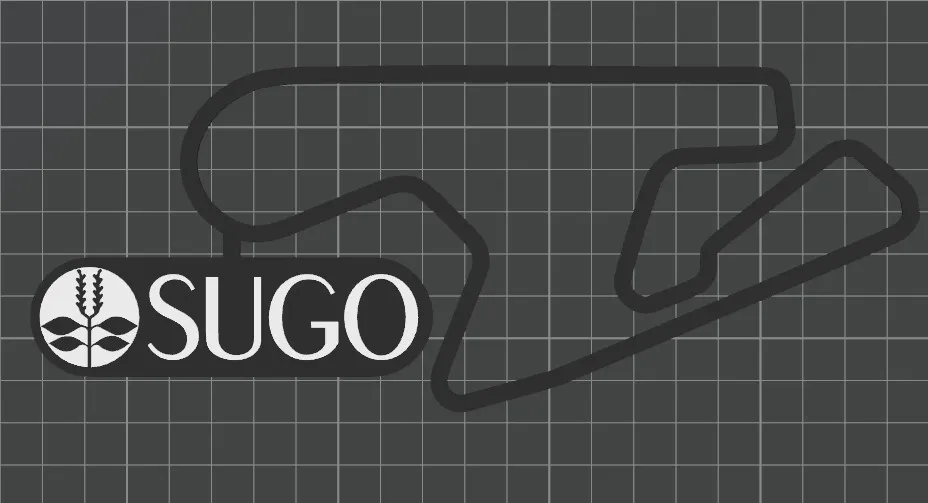 Sugo Map Sportsland Sugo Track Map Wall Art - Free 3D Print Model - MakerWorld