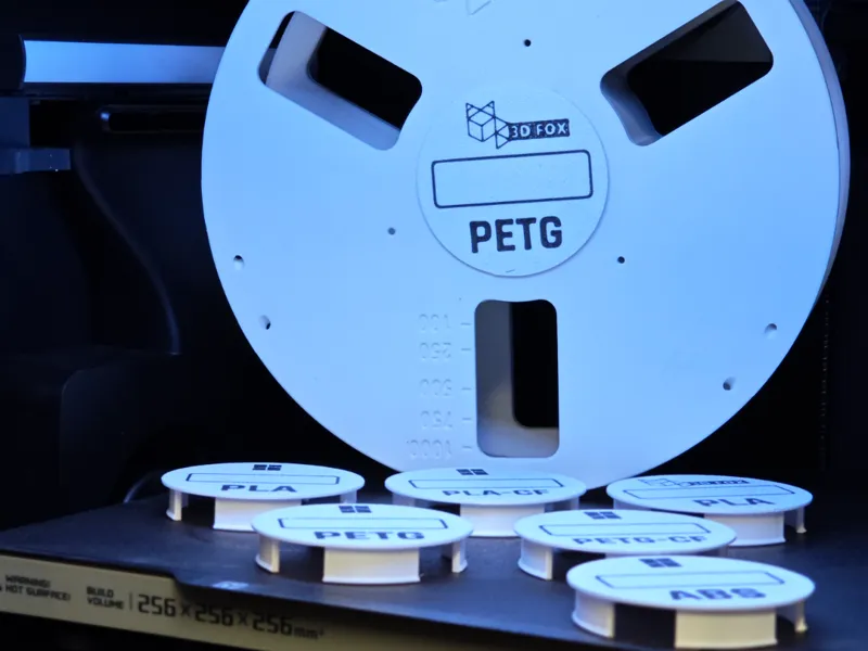 Label inserts for 3D FOX reusable spool