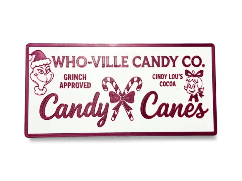 Whoville candy Cane sign Grinch Cindy Lou who 