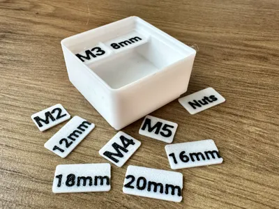 Label generator Gridfinity bin by 3DLG MakerWorld: Download Free 3D Models