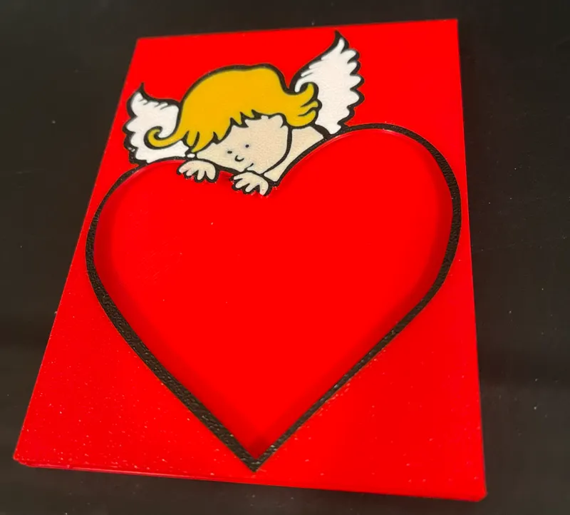 cupid heart photo frame 