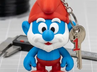 Papa Smurf Flexi Keychain - No AMS