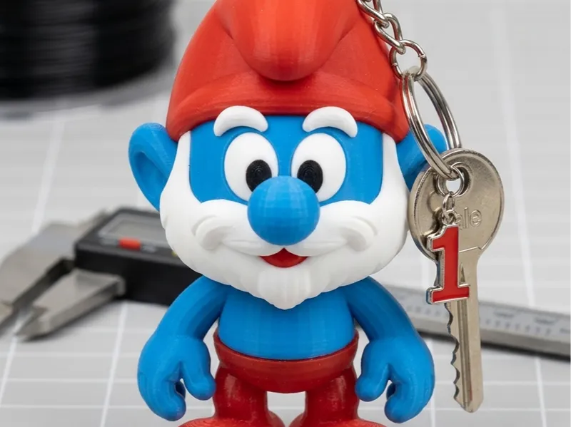 Papa Smurf Flexi Keychain - No AMS