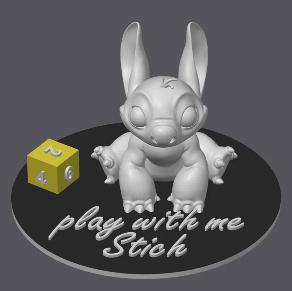 Stitch — petite figurine cadeau personnalisable