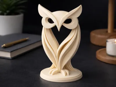 Elegant Minimalist Owl Sculpture