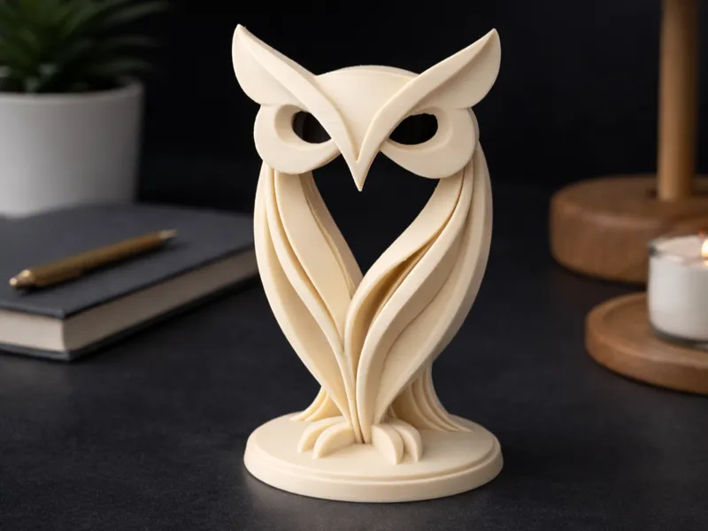 Elegant Minimalist Owl Sculpture