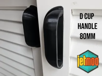 D Cup Handle for cabinets - 64mm hole spacing
