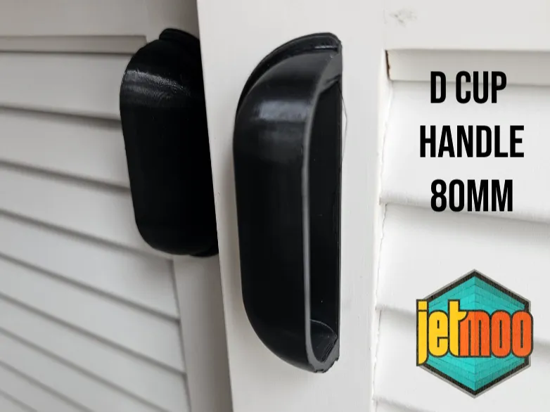D Cup Handle for cabinets - 64mm hole spacing