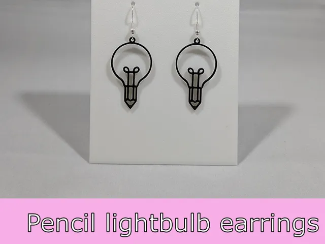 Lightbulb pencil earrings