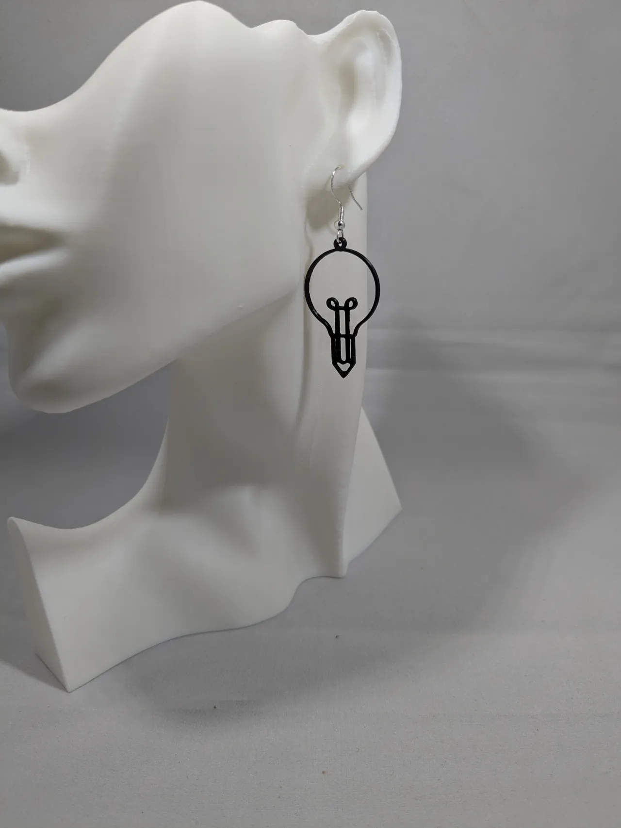 Lightbulb pencil earrings view 3