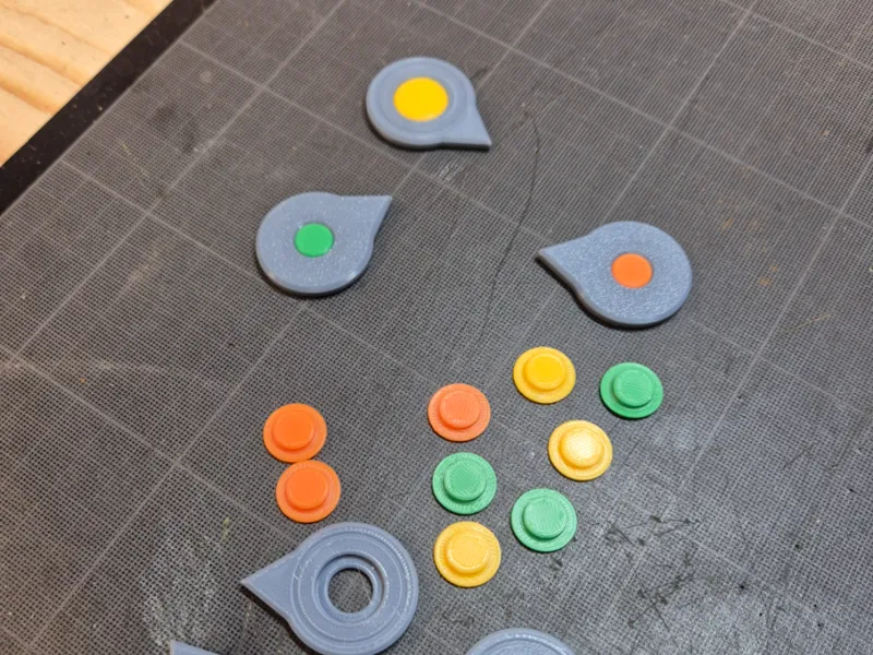 Table top roleplaying game player tokens/markers