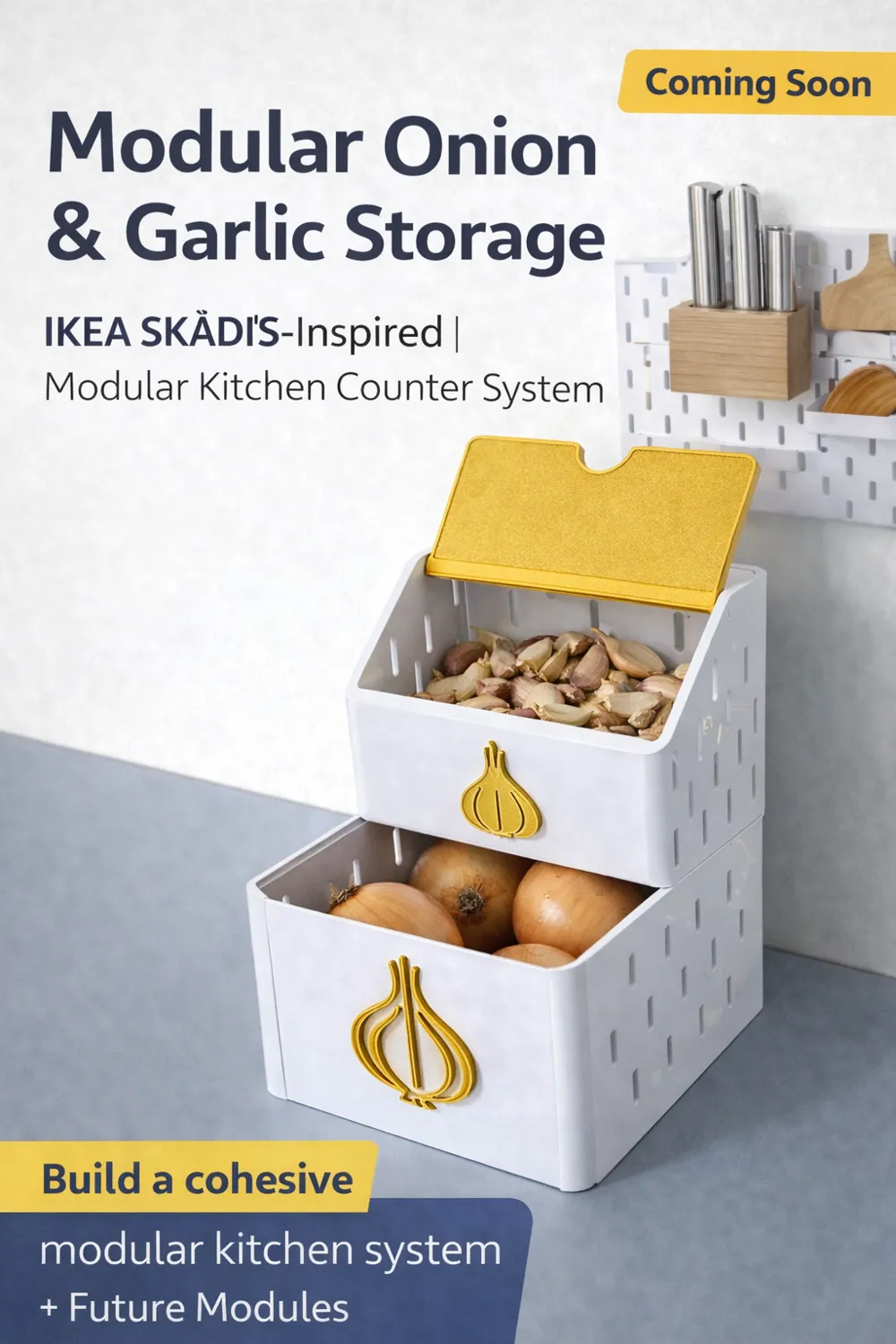 Modular Onion & Garlic Storage - IKEA Inspired - Free 3D Print Model ...