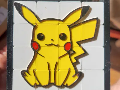 Pikachu Sliding Puzzle 4×4 Multicolor – AMS/Manual