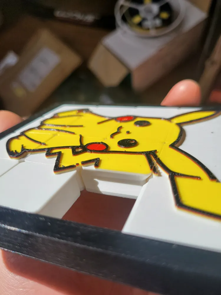 Pikachu Sliding Puzzle 4×4 Multicolor – AMS/Manual - Free 3D Print ...