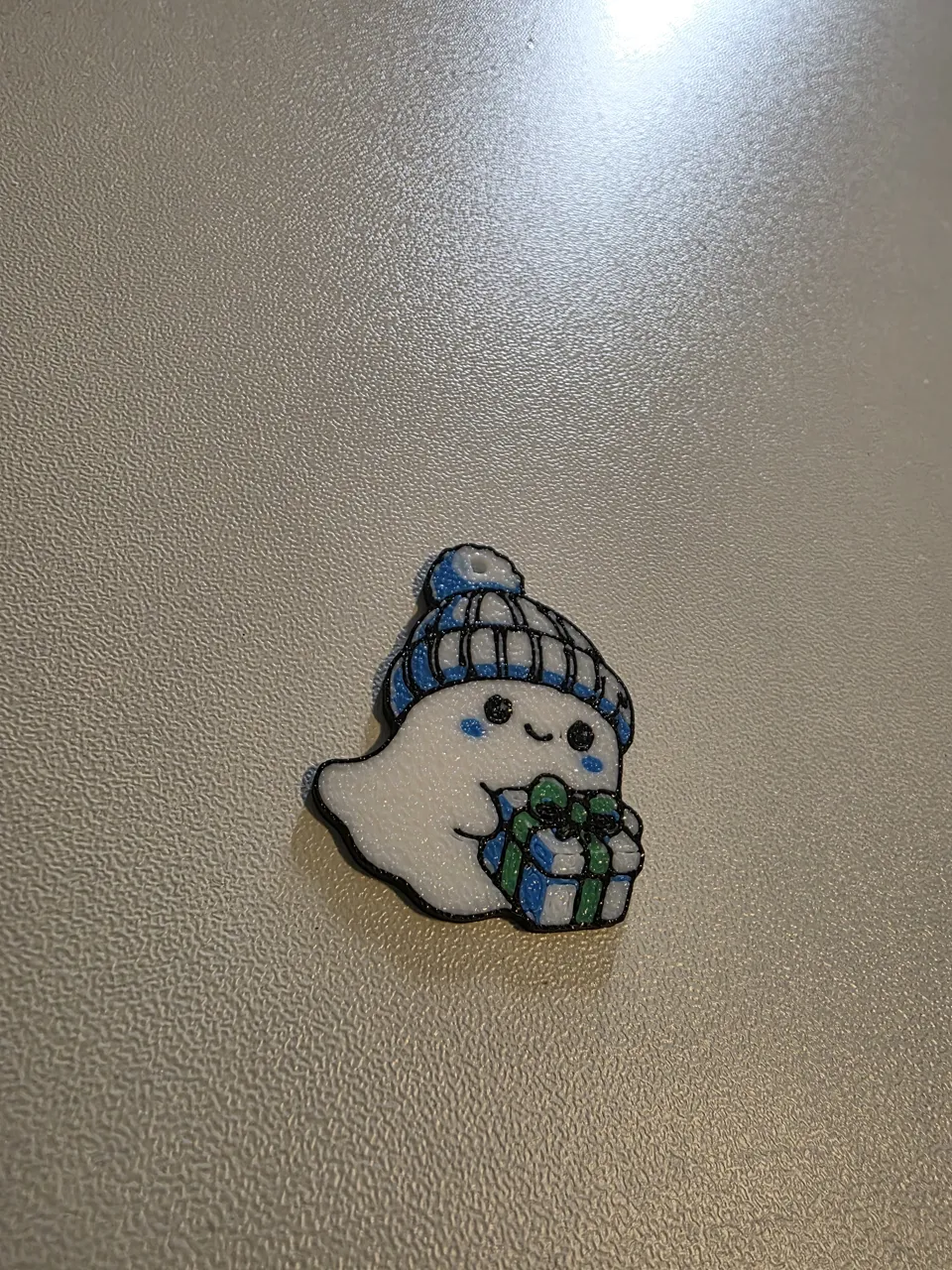 christmas ghost keychain/earrings view 2