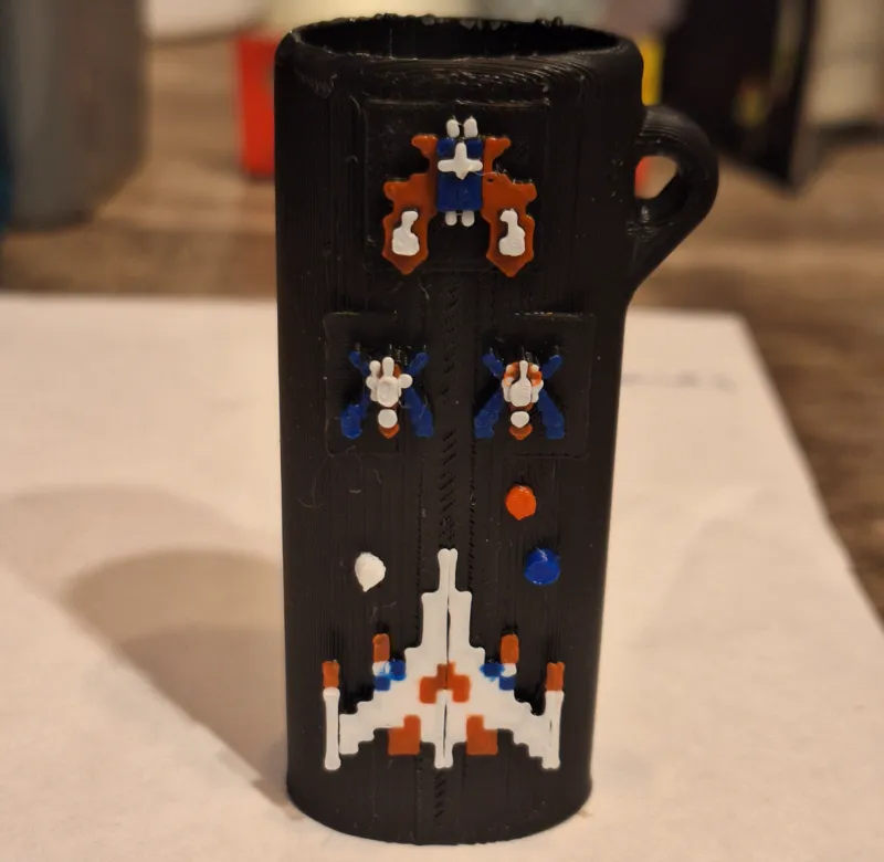 Galaga Themed Lighter Sleeve Keychain