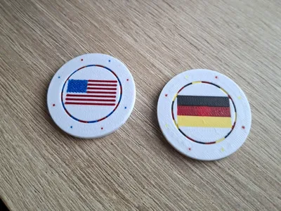 Pokerchips USA GER Flagge Harley Davidson